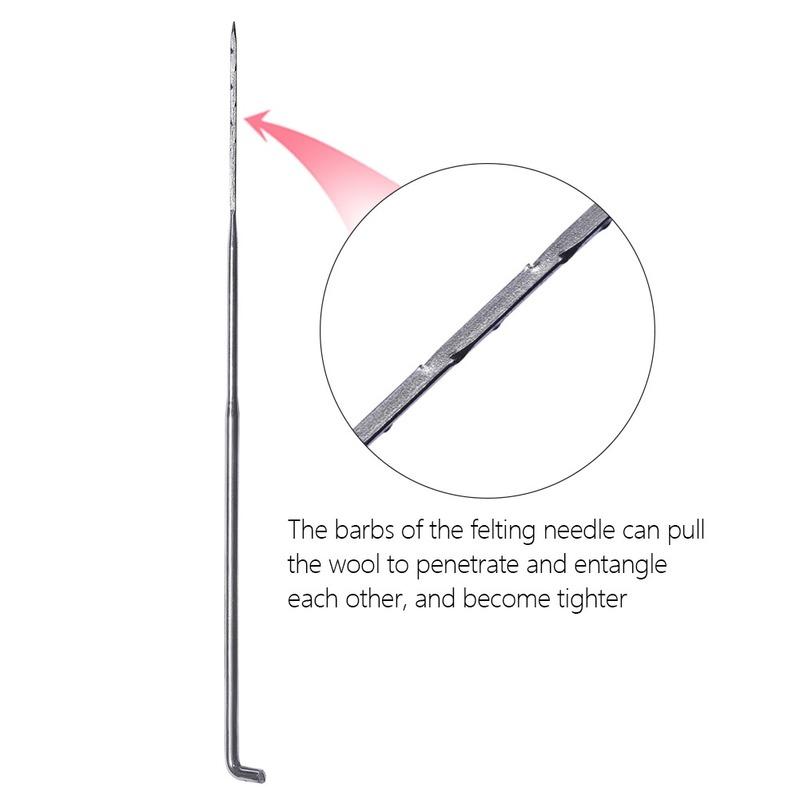 30 PCS Wool Felt Needle Felt Needle Felting Starter Kit Felting Needles Felt Diy Package for Felting with Bottle