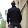 Men's Casual Pure Color Cotton Jacket Mens Thin Spring and Autumn Top Zipper Pocket Collar Stand-Up Large Size Fit Outerwear