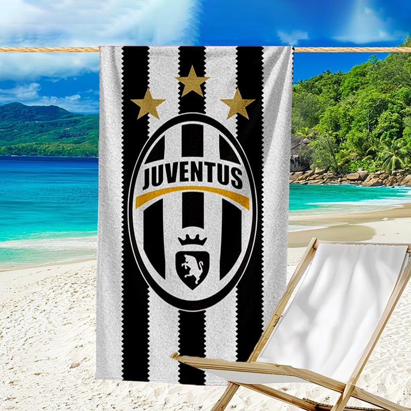 Asciugamano da Spiaggia Stampato Juven-tus Football Club, Microfibra Super Morbida, Regalo Perfetto Compleanno, per Piscina, Spiaggia, Viaggio, per famiglia e amici