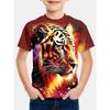 Fashion Children's Clothing Crew Neck Short Sleeve 3D Casual Color Printing Casual Short Sleeve Crew Neck T-Shirt