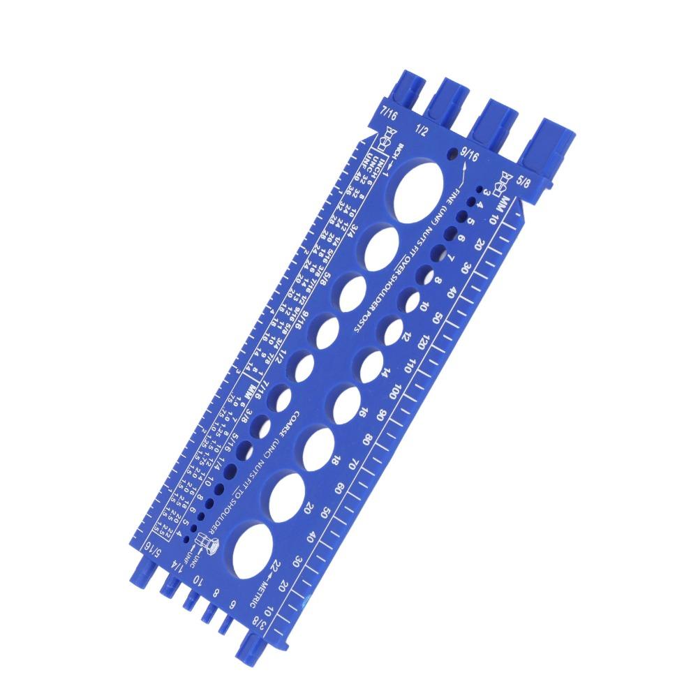 Plastic Material Bolt Identifier Gauge Blue/White Bolt Sizer Thread Gauge Checker  Screw Gauges