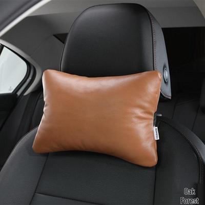 Genuine Leather Car Headrest Neck Support Pillow