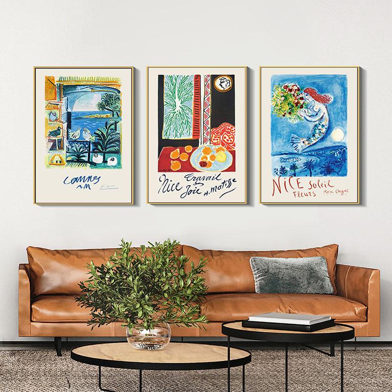 Picasso Matisse Poster Nordic Canvas Prints Abstract Vintage Artwork Famous Painting Modern Home Living Room Decorative Pictures