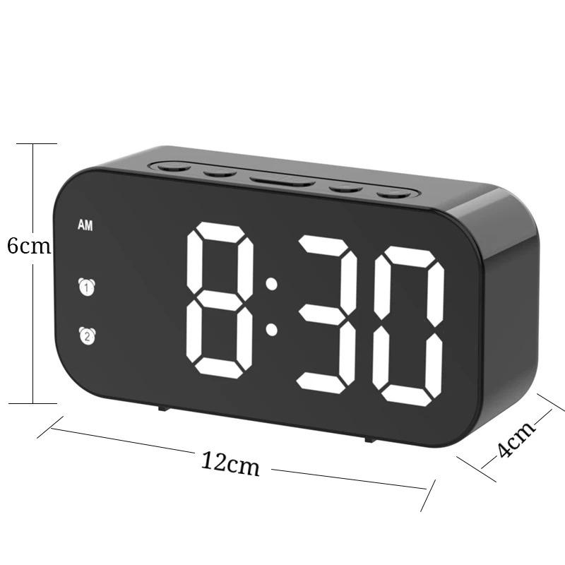 Outdoor Camping Easy Multi Functional LED Digital Display Electronic Alarm Clock Plug In Battery Dual Purpose Digital Clock