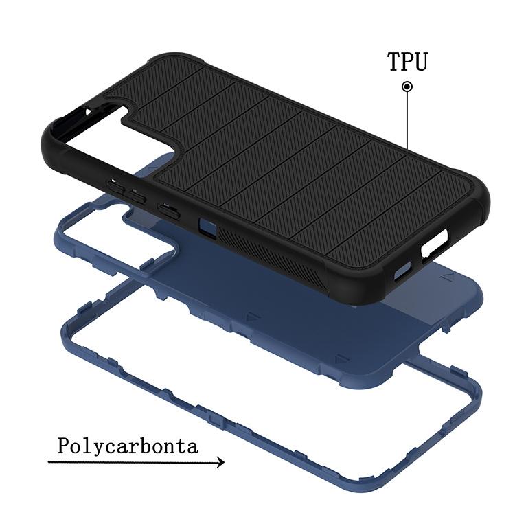 Sliding Phone Case for S22 PLUS Second Generation Defense Three-in-one Solid Color Shock-resistant and Drop-proof