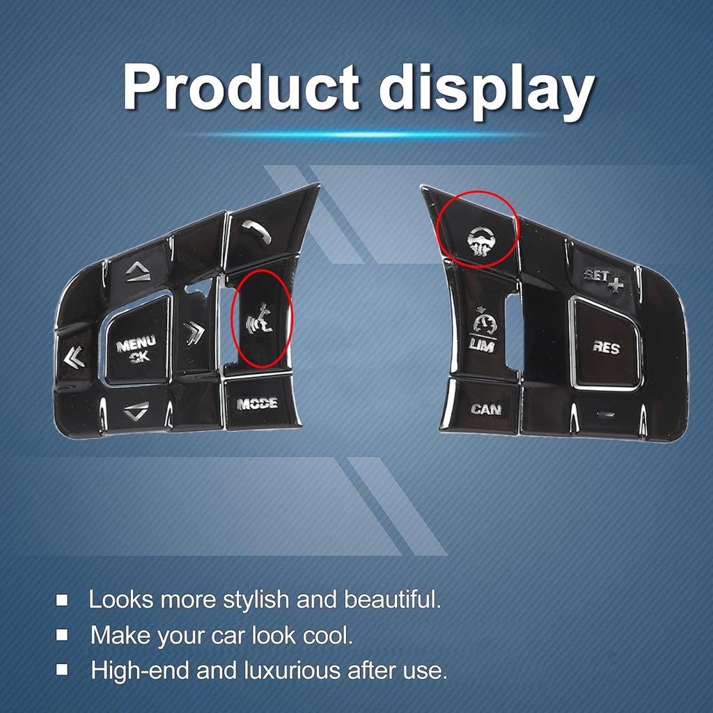 HAPPYHORSE Aluminum Alloy Car Multimedia Button Protective Cover Trim Sticker Decorative Accessories Compatible with Jaguar 15-21XE /16-21XF /16-21
