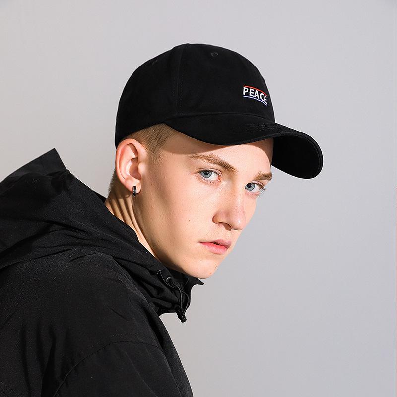 

Новая мужская бейсболка из чистого хлопка, модная кепка в корейском стиле с мягким верхом и регулируемым загнутым козырьком Adjustable