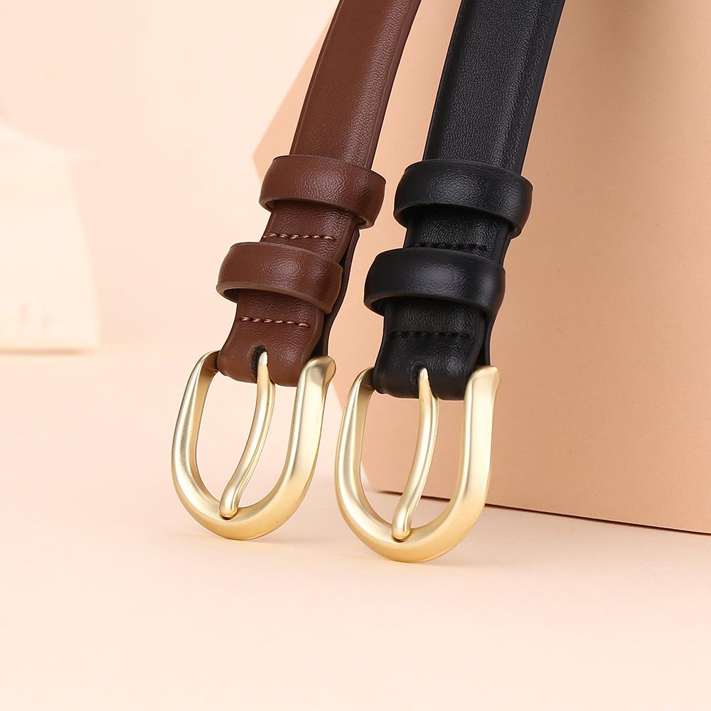 Ceinture pour dames Ceinture décorative en cuir pour femmes Ceinture pour femmes Affaires Premium Boucle à ardillon mate Simple