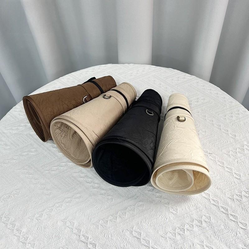 Hollow Top Wrinkled Sun Hat Wide Brim Lightweight Hat Women Travel Accessory