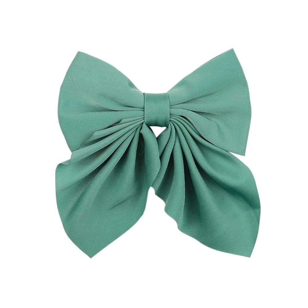 5Piece Mixed Color Ribbon Bow Girls Hair Clips Elegant Solid Color Bow Hair Accessories Hair Clips for Girls Headwear