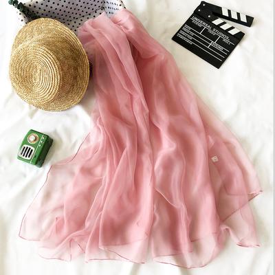 Summer And Spring Sunscreen Beach Scarf Women's Soft Imitation Silk Scarf  Korean Design Soft  Air Conditioning Scarves