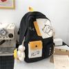 Hundreds of Simple Junior High School Students Schoolbag Large Capacity Primary School Students Schoolbag Cute Cat Pattern