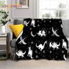 HD Cute Dino Cartoon 3D Dinosaur Space Children Blanket,soft Throw Blanket for Home Bedroom Bed Sofa Picnic Office Cover Blanket