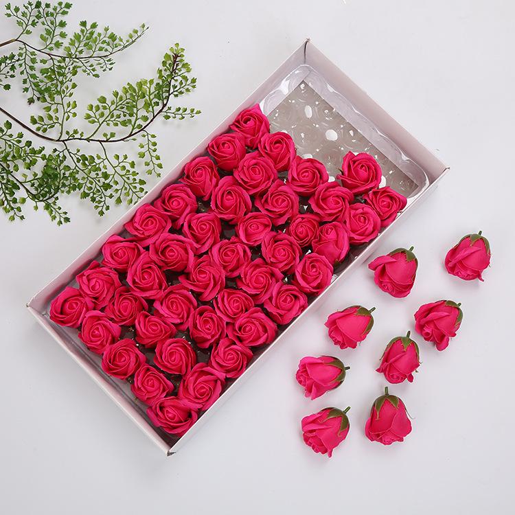 50pcs/box Soap Roses Romantic Wedding Valentine's Day Gift Wedding Home Decoration Holding Flowers Party Flower Decor Supplies