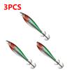 Laser Horizontal Shrimp Squid Hook Webfoot Octopus Egi Artificial Fishing Lure Shrimp Bait Wood Shrimp Bait Sturdy Squid Hook