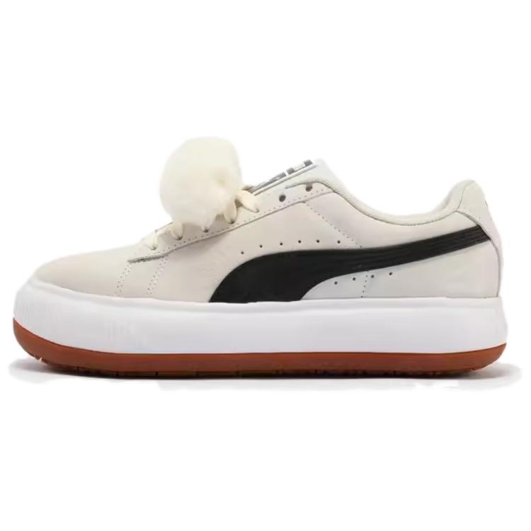 PUMA Mayu FURRYTAIL Женские Белые Черные Низкие Повседневные Кроссовки Увеличивающие Рост 403076-01 37