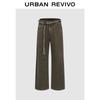 Men's Retro Braided Belt Cotton Curved Leisure Pants