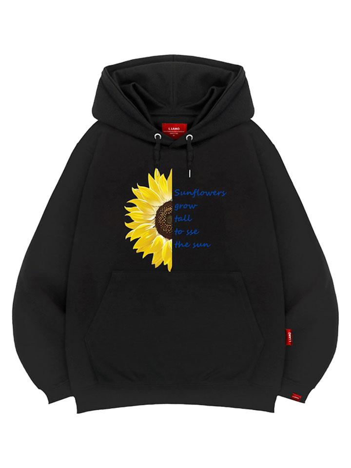 Half Sunflower Hoodie Unisex Big Size M~4Xl (Type A)
