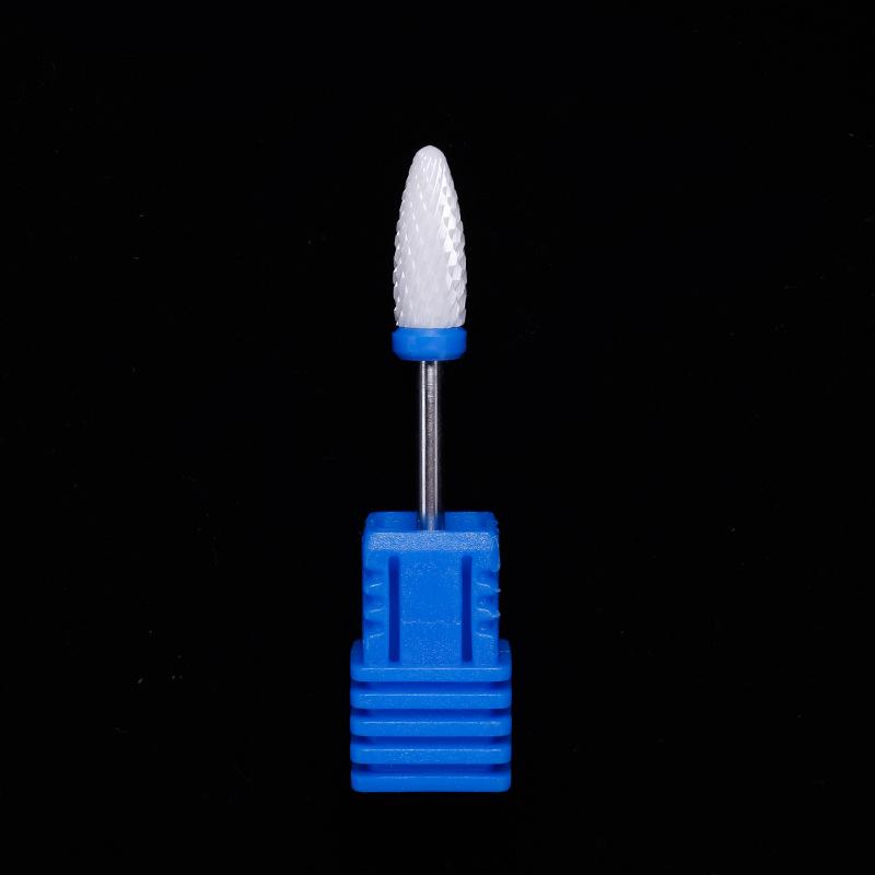 Flame Ceramic Nail Grinding Head - Corn Shape Electric Manicure Tool