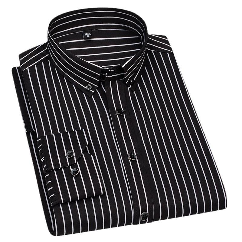 Men's long sleeve shirt Casual stripe non-ironing high quality slim comfortable breathable fashion top spring summer