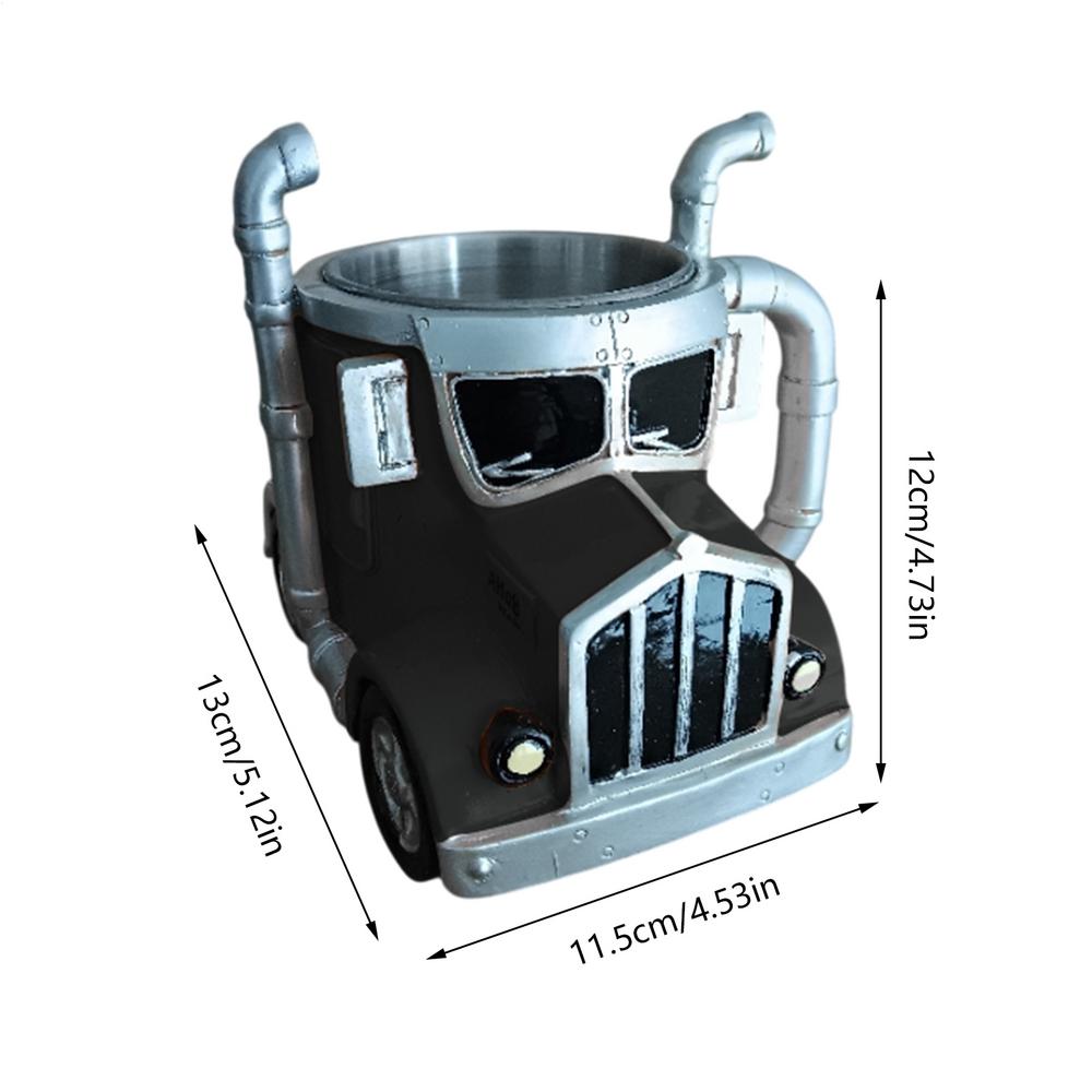 Creative Design Truck Coffee Mug Semi Truck Handcrafted Coffee Cup Ice Milk Cups for Tea Juice Milk Latte Hot Beer Cups