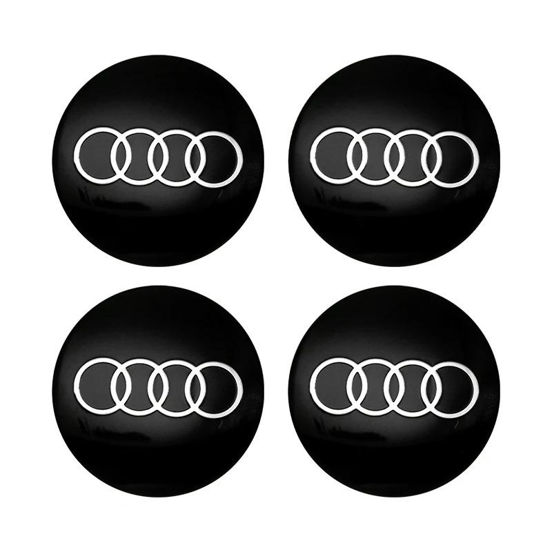 4Pcs 56mm 60mm Car Wheel Center Hub Cap Covers Sticker For R1 A3 A4 A5 A6 C5 B5 B6 B7 A7 A8 Q7 Q5 Q3 RS TT Sline Quattro Badgev1