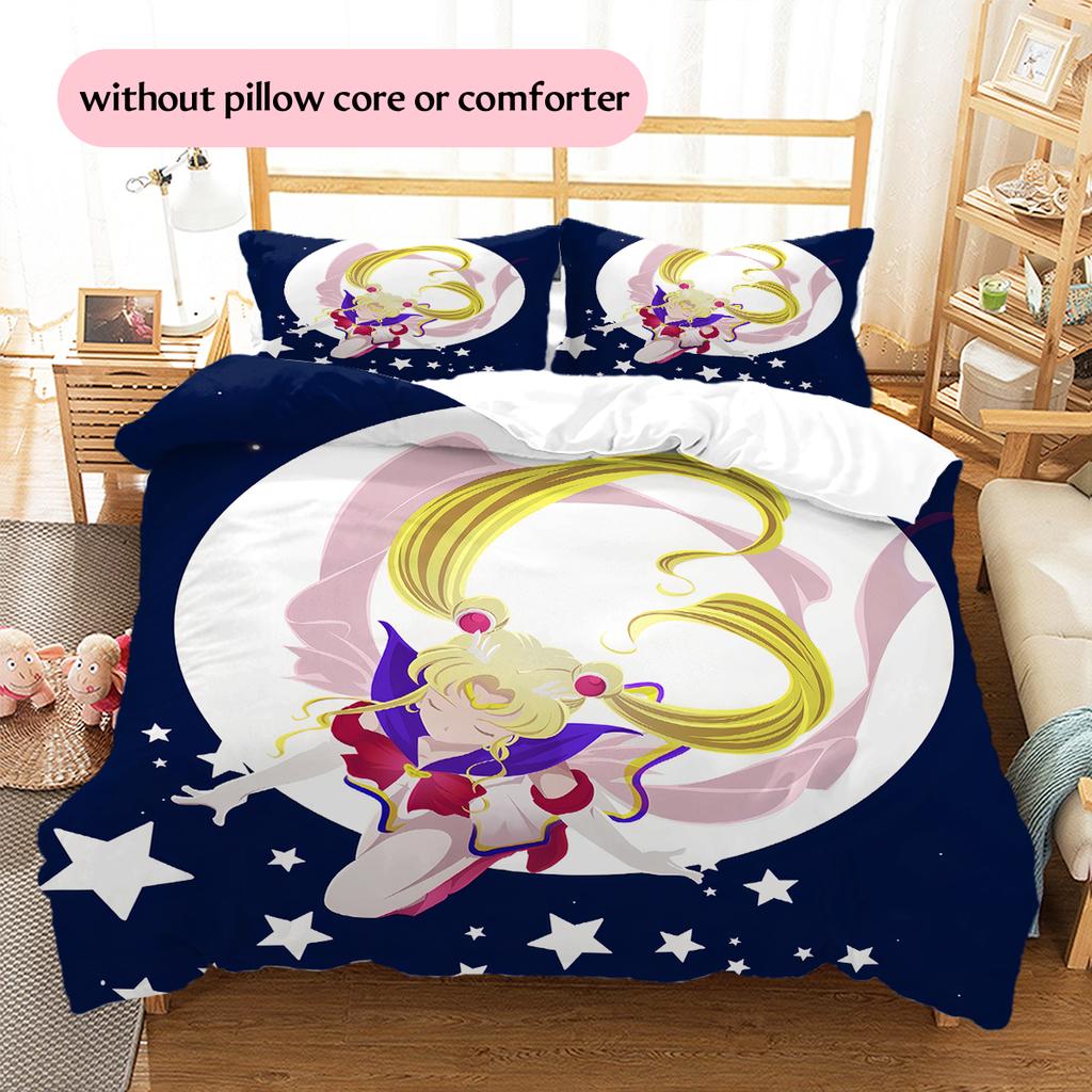 Sailor Moon Sailor Moon Duvet Cover & Pillowcases, Sailor Moon Fan Bedroom Bedding, Perfect Gift.chl