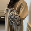 Premium niche design backpack 2025 new mini personalized women's bag leopard print versatile trendy casual backpack