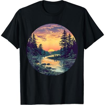 River Flow Harmony for Men and Women T-Shirt