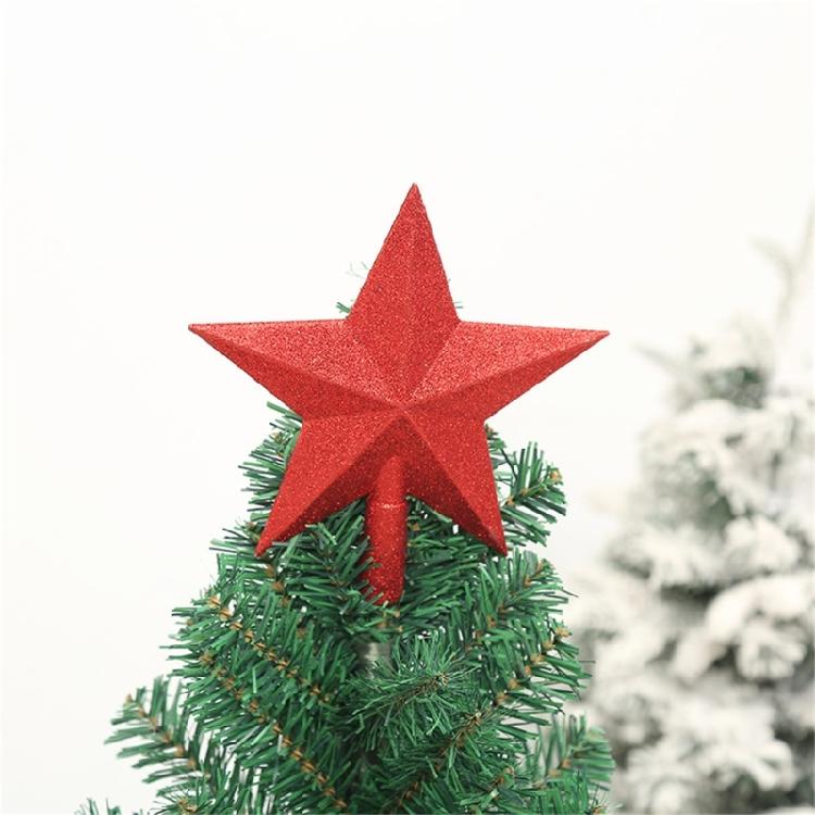 2Pcs Shimmering Star Tree top Ornament Glittering Star Tree top Accent For Small Christmas Tree Embellishment