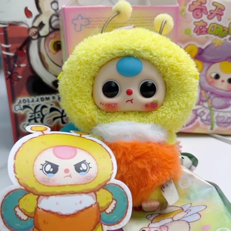 Latest Genuine Stock Baby Three Elf Plush  Cute Trendy Vinyl Doll Decoration Ornament Little Bee Figurine Toys  Gifts