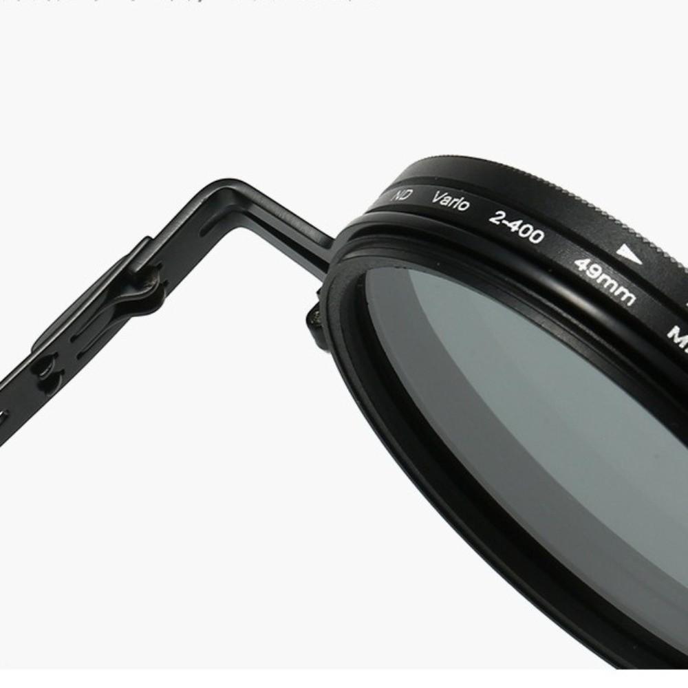Round Adjustable Sunglasses 9 Level Dimming Anti-UV Glasses Outdoor Eyewear  Outdoor Activities