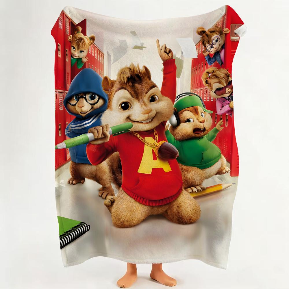 Movie A Alvin A And T The C Chipmunks Throw Flannel Throw Blanket Suitable for Sofa,Living Room,Bedroom