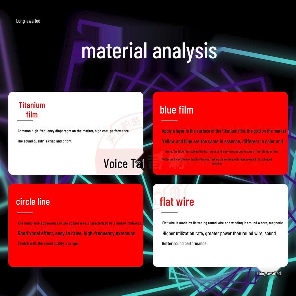 44.4mm Titanium Diaphragm Treble Voice Coil with Round Frame & Flat Wire, Multiple Audio Accessory Options Available