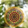 10 Inch Metal Wind Spinner Mandala Flower Design with 360 Swivel Hook for Outdoor Garden Patio Balcony Decor All Season Gift