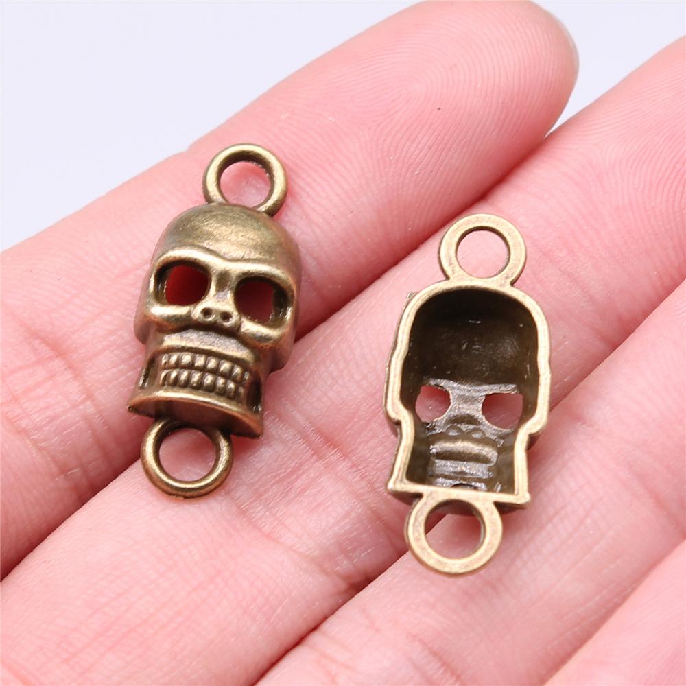 10pcs Connector Charms Tibetan Bronze Silver Color Pendants Vintage Jewelry Making DIY Handmade Craft