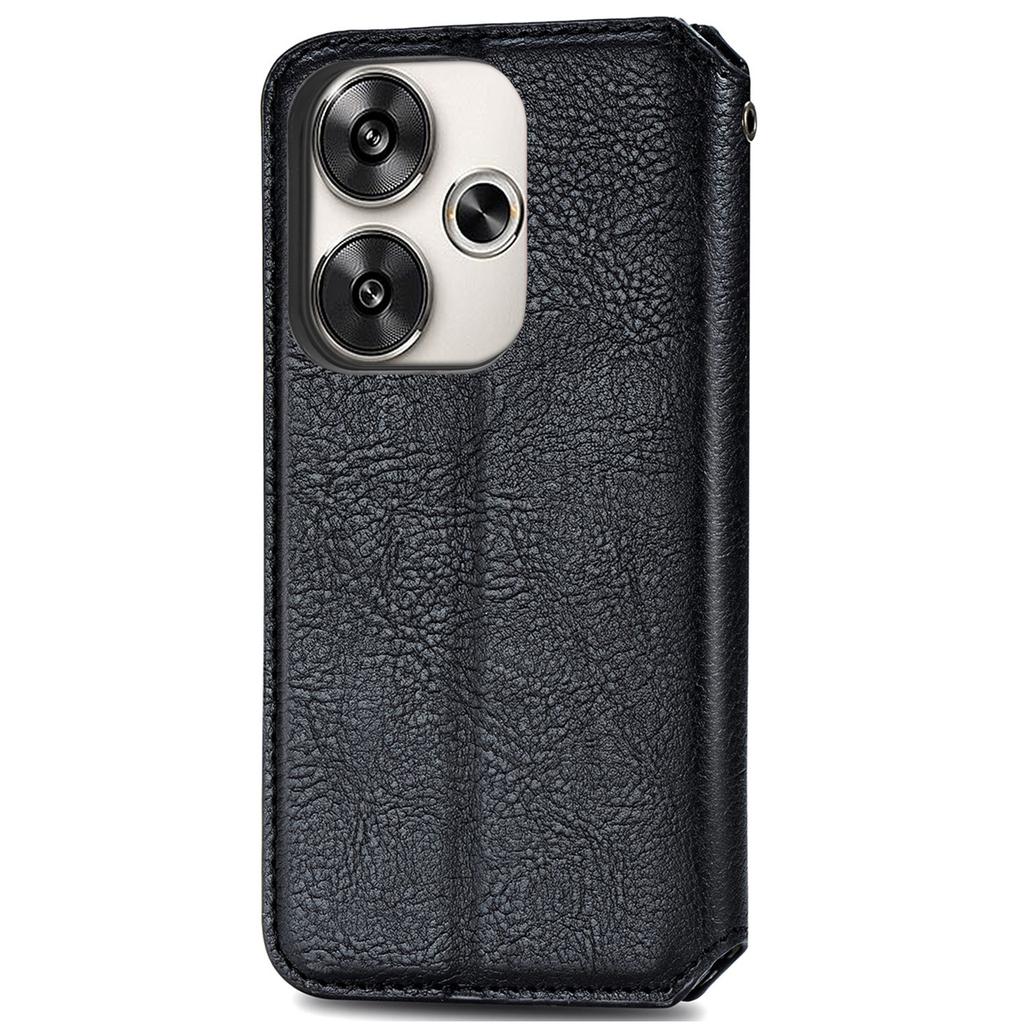 For Xiaomi Redmi Turbo 3 5G/Poco F6 5G PU Leather Case Rhombus Imprint Wallet Stand Phone Cover