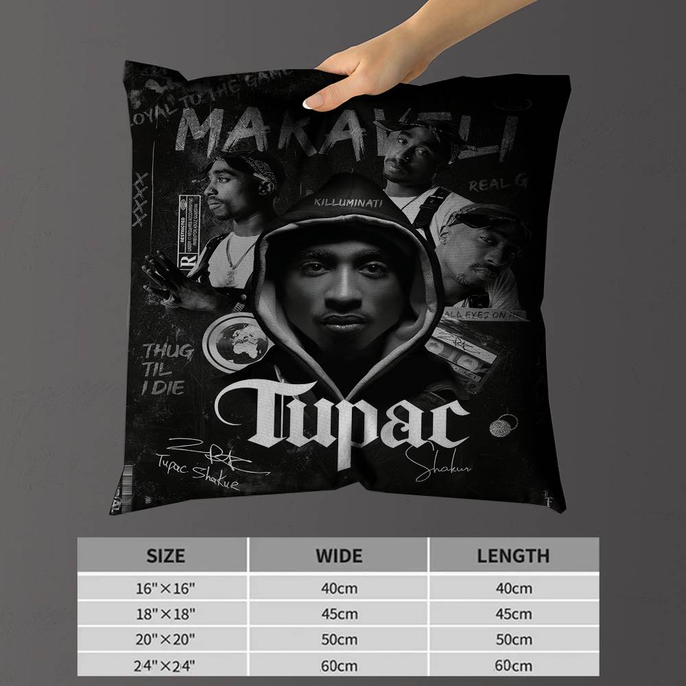 

Hip Hop Singer TTupac Pillow Gifts Home Office Furnishings Bedroom Sofa Car Cushion Cover case xcm 30x30 cm