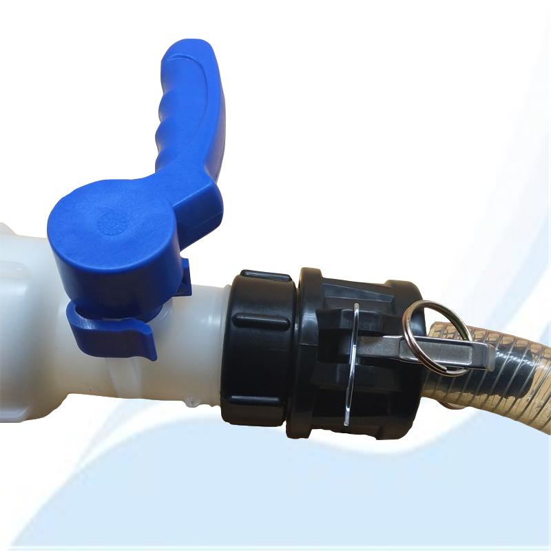 IBC Quick Connector Reducer Box: 1", 1.5", 2" PP Threaded Adapter for Square Ton Barrels.