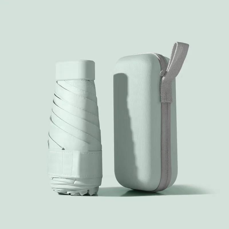 Mini deštník Kapslový deštník Slunečno a deštivo Dualuse Nepromokavá ochrana proti slunci Venkovní cestování Přenosný slunečník deštník