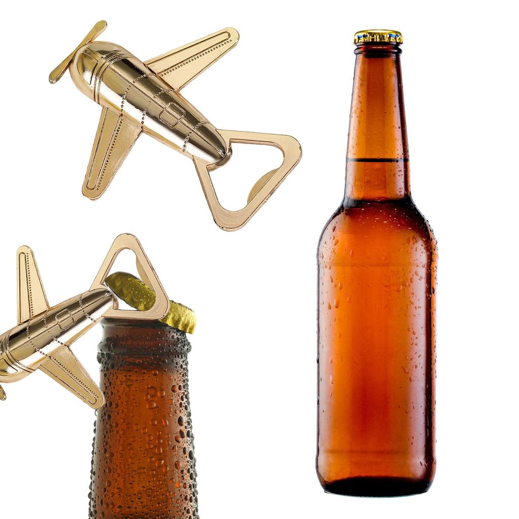 Portable Aircraft Wine Bottle Opener Plane Shaped Bottle Lid Remover for Parties and Gatherings Wedding Return Gift