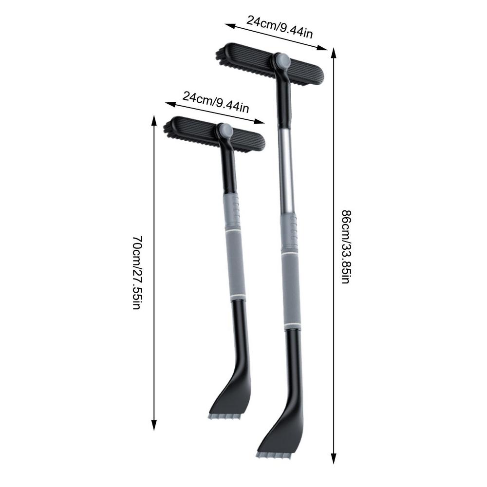 

33 Inch Winter Car Snow Sweeping Shovel Machine Extendable Ice Scraper Car Windshield Snow Brush Ergonomic Handle Detachable серый