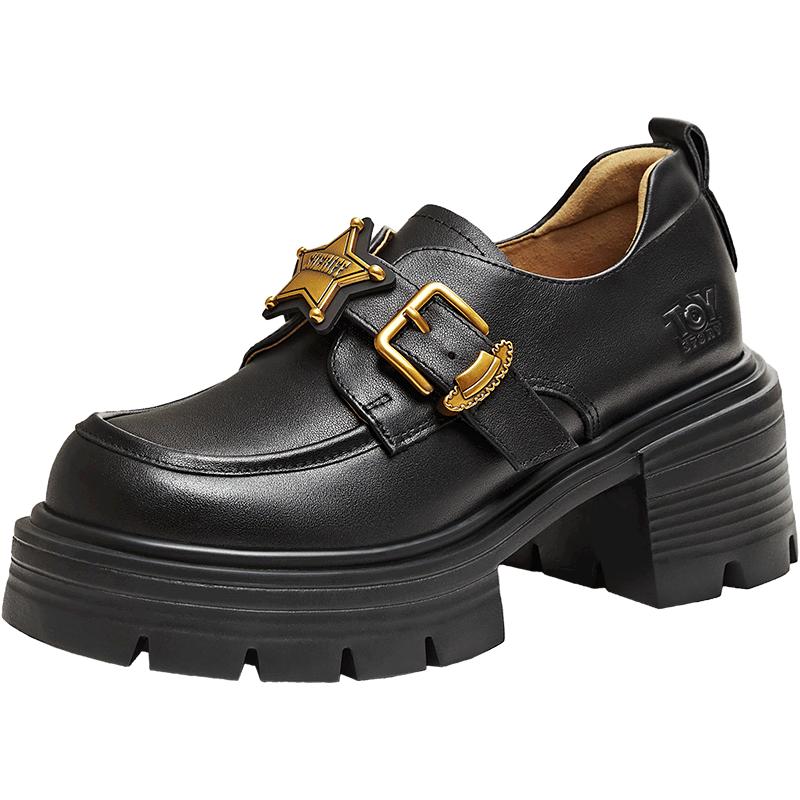 Teenmix Women s Chunky Heel Loafers 37