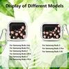 Clear Earphone Cases Cover With Hook Case For Samsung Galaxy Buds 2 3 FE 4Pro 2Pro Live 3Pro 4 Pro Cartoon Tulip