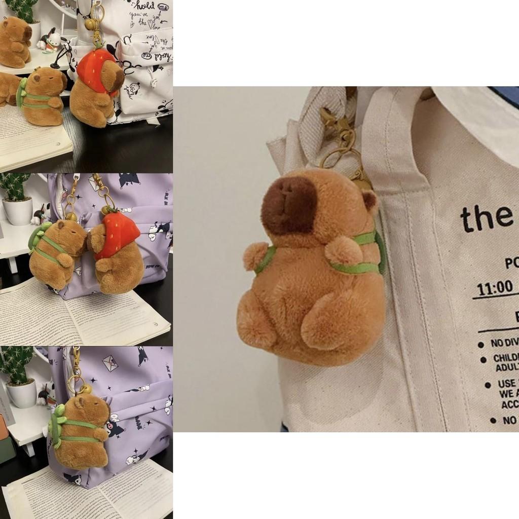 Cute Capybara Plush Keychain Bag Pendant Girls' Gift Soft And Adorable