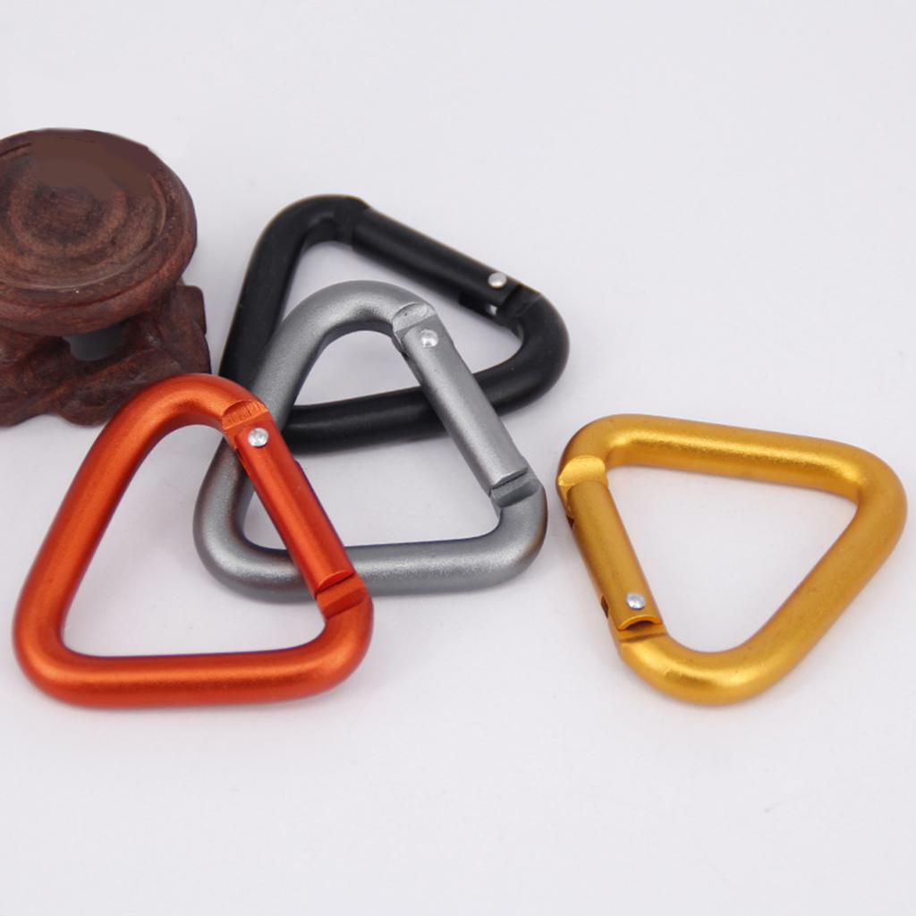 Aluminum Alloy Outdoor Triangular Carabiner Locking Carabiner Clip Keychain Clips for Backpack Camping Hiking Traveling