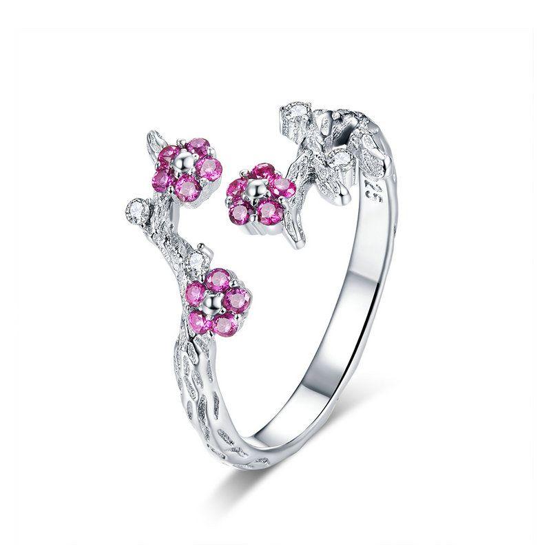 WOSTU 925 Silver Pet Cat Stackable Opening Ring For Women Snake Dog Adjustable Rings Fine Jewelry Party Birthday Gift