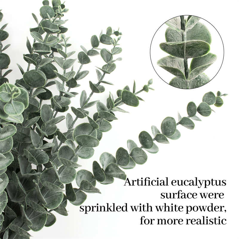 5/10Pcs Artificial Eucalyptus Leaves Green  Fake Plant for Wedding Decoration Garden Outdoor Home Decor Table Wreath Accessories