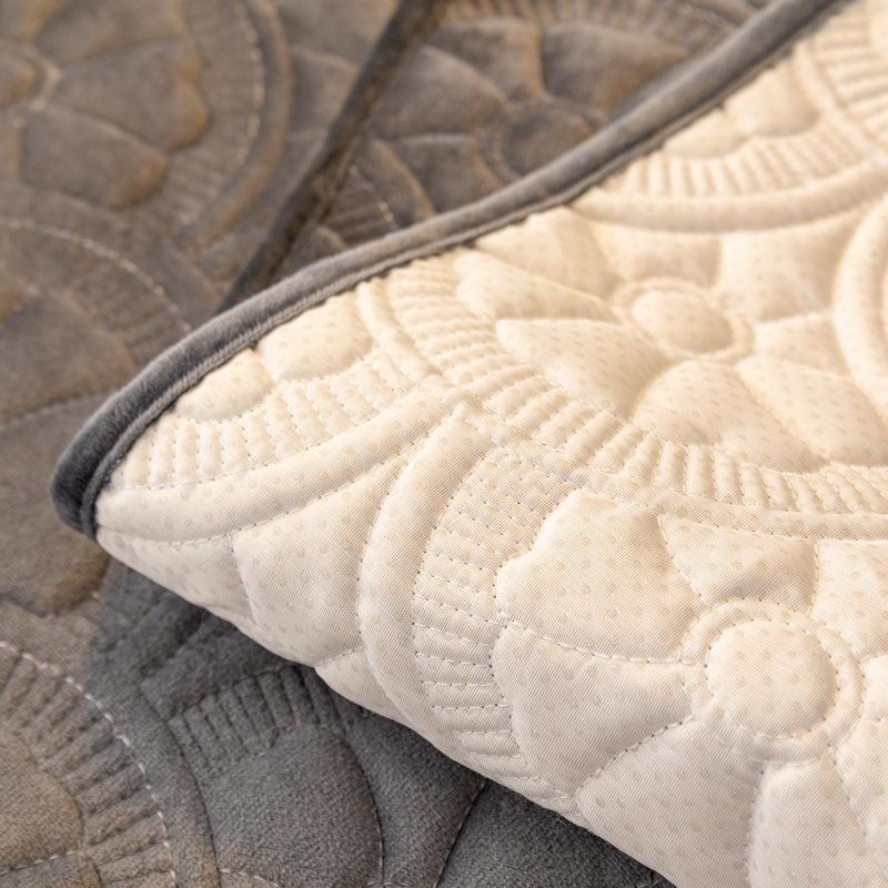 Simple Winter Sofa Cushion Winter Dutch Fleece Short Plush Seat Cushion Cushion Cover Towel Sofa Cover Non-Slip Thickened