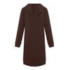 Winter Windproof Women's Casual Zip Up Hooded Jacket Long Tunic Sweatshirt With Pockets Drawstring Outerwear
